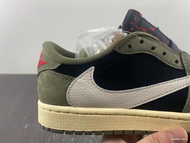 Cheap Husky DM7866-002 'BLACK SP JORDAN 1 SCOTT LOW OG OLIVE' X AIR TRAVIS 0417